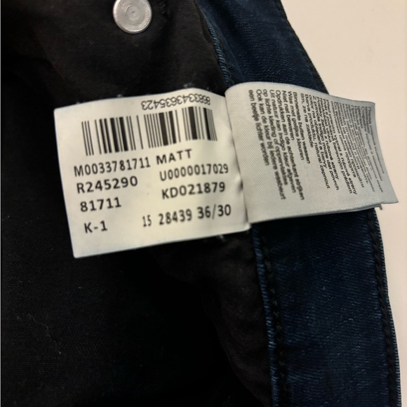 Mavi Men's Matt Size W36/L30 Relaxed Straight Leg‎ Fit dark wash jeans - Picture 6 of 7